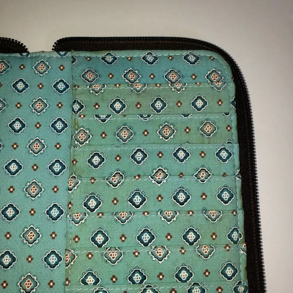VERA BRADLEY Passport Travel Clutch Wallet Java Blue Spring 2006